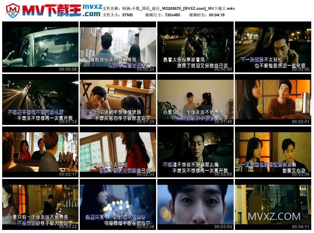 阿涵-不想_国语_流行_MD205670
